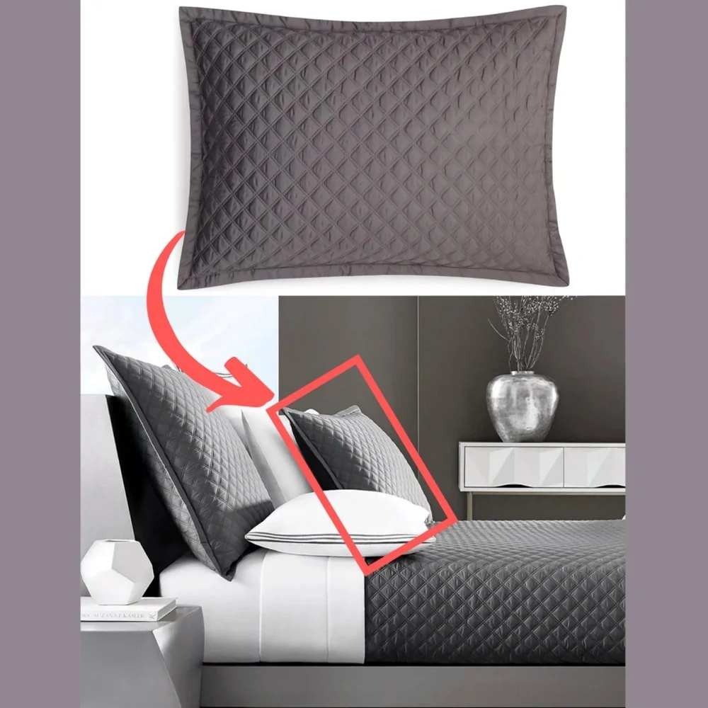 NIB [ 1 Standard ]‎ Double Diamond Quilted Pillow Sham for Hudson Park